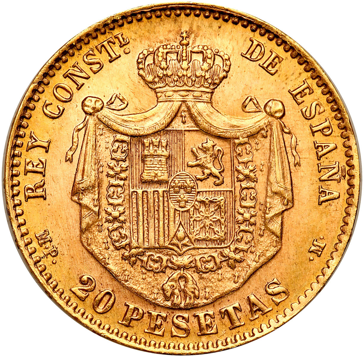 Hiszpania Alfonso XIII 20 Pesetas 1896